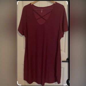 Just Be Burgundy Midi Dress